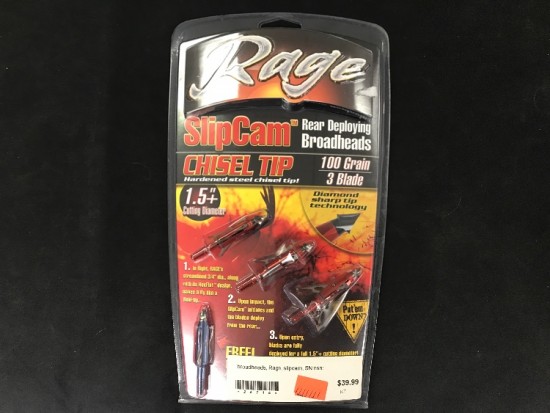 Rage slipcam chisel tip 1.5 cutting dia 