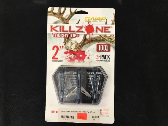 NAP Kill zone trophy tips 100grain